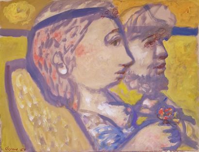 Sylvain VIGNY (1903-1970)
Deux profils 
GOUACHE...