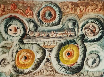 Jules AGARD (1905-1986)
Surrealist landscape...