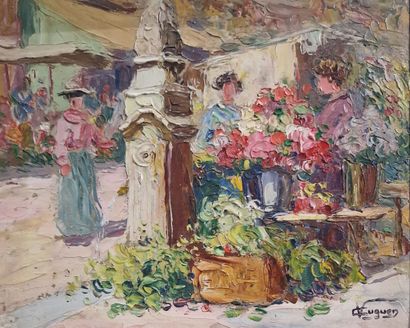 Victor-Louis CUGUEN (1882-1969)
Flower market...