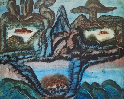 Jules AGARD (1905-1986)
Surrealist landscape,...