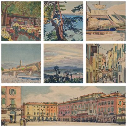 Tony MINARTZ (1873-1944)
Set of SIX AQUARELLES...
