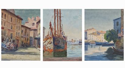 Romain JOUVEN (1874-1929)
Village au bord...