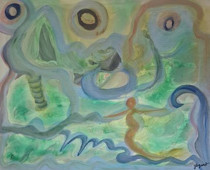 Jules AGARD (1905-1986)
Surrealist landscape,...