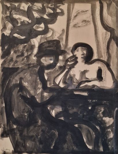 Sylvain VIGNY (1903-1970)
Personnages attablés...