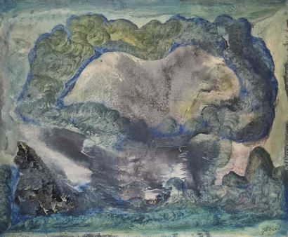 Jules AGARD (1905-1986)
Surrealist landscape,...