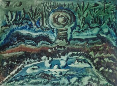 Jules AGARD (1905-1986)
Surrealist landscape,...