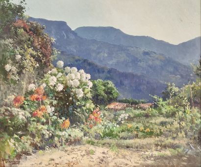 Honoré CAMOS (1906-1991) 
Flower garden in...