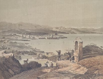 DEUX GRAVURES décoratives représentant des...