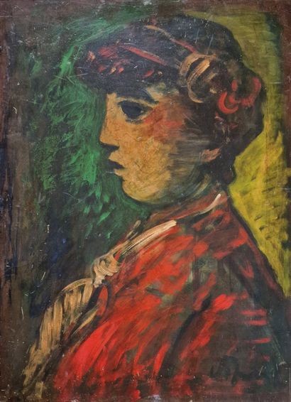 Sylvain VIGNY (1903-1970)
Portrait de profil
HUILE...