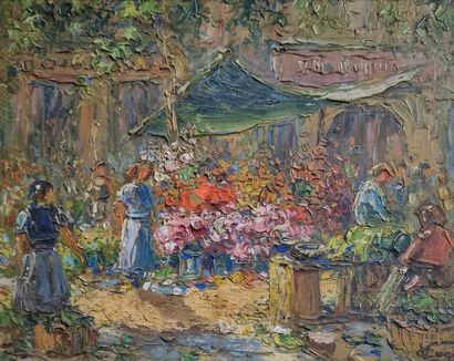 Victor-Louis CUGUEN (1882-1969)
Flower market...