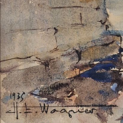 MODERN SCHOOL
FOUR regionalist AQUARELLES...