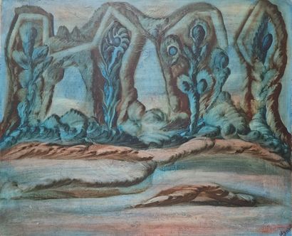 Jules AGARD (1905-1986)
Surrealist landscape,...