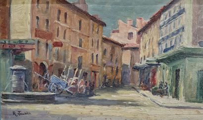 Romain JOUVEN (1874-1929)
Village au bord...