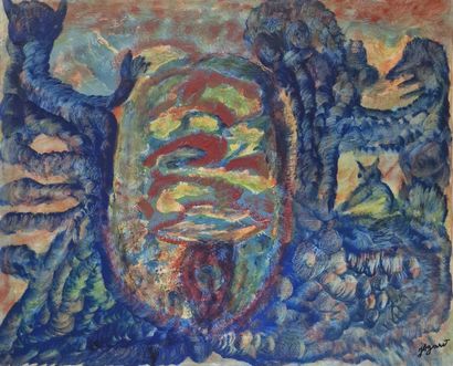Jules AGARD (1905-1986)
Surrealist landscape...