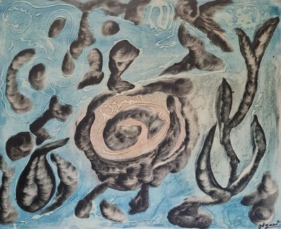 Jules AGARD (1905-1986)
Surrealist landscape,...