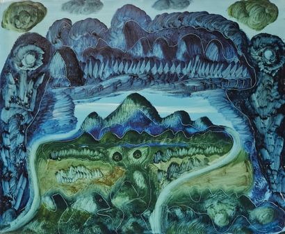 Jules AGARD (1905-1986)
Surrealist landscape...