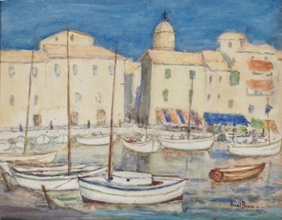 Henri BRUN-MARIN 20th Century
The port of...