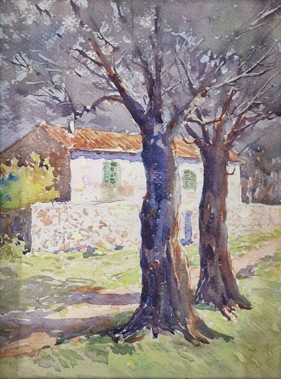 MODERN SCHOOL
FOUR regionalist AQUARELLES...