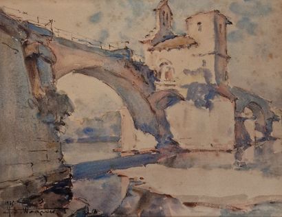 MODERN SCHOOL
FOUR regionalist AQUARELLES...