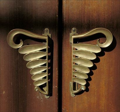 PAIR OF DOOR HANDLES for the Palais Croisette,...