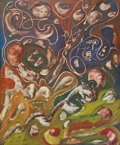 Jules AGARD (1905-1986)
Surrealist composition,...