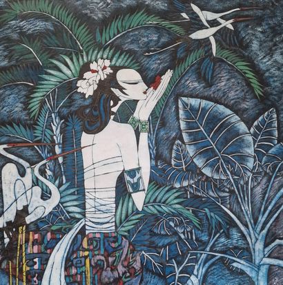 TING SHAO KUANG (Born 1939)
Woman with scents...