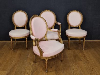 MOBILIER DE SALON de Style Louis XVI - Circa...