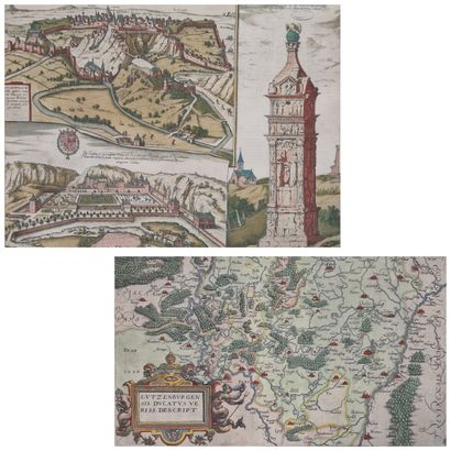 TWO ANTIQUE ENGRAVINGS AROUND LUXEMBOURG

-...