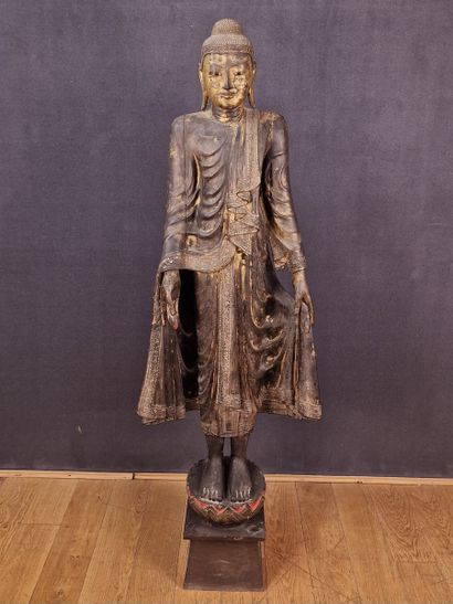BIRMANIA - XIXTH CENTURY - LARGE BOUDDHA...
