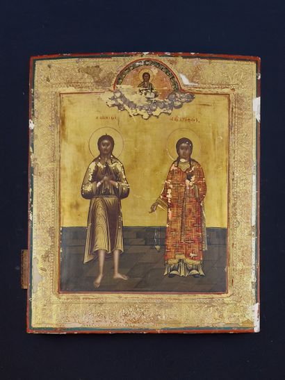 ICON of Saint Alexis and Saint Stephanie
Russia,...