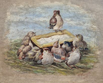 Jean René CHASSAIGNE (1872-1958) 
Rats Attacking...