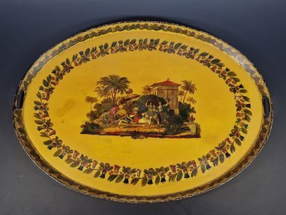 BEAUTIFUL Restoration-period yellow lacquered...