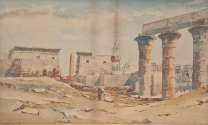 Alex CANTABONI (XXème Siècle)
Vue de Luxor...