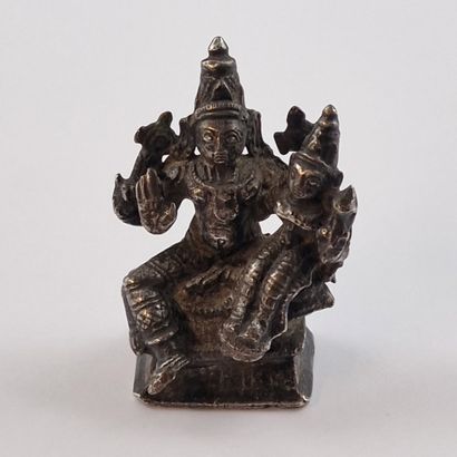 INDIA XIXTH CENTURY - SMALL silver-plated...
