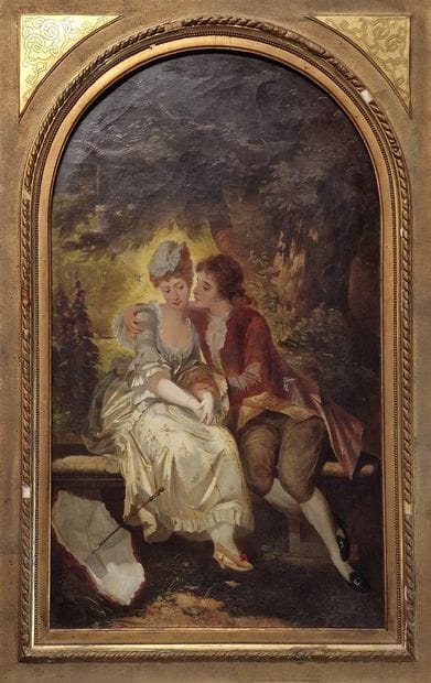 G. DELLAROSE (?) XIX-XXème siècle
Scène galante...