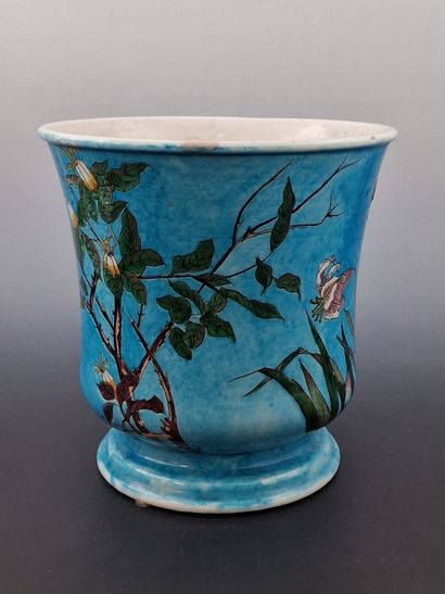 Théodore DECK (1823-1891) - Blue earthenware...