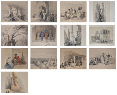 D'après David ROBERTS
ENSEMBLE DE 13 GRAVURES,...