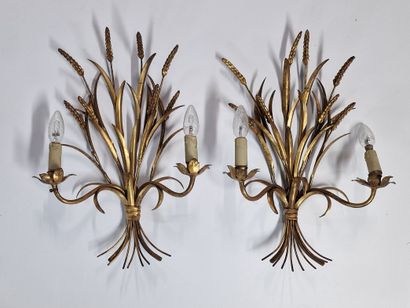 PAIR OF ELECTRIC WHEAT-EDGE LIGHTS in the...