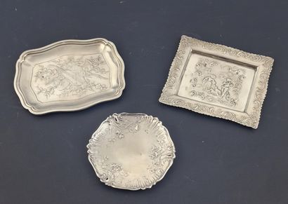 3 INDIVIDUAL ASHTRAYS OR BAGUIERS from the...