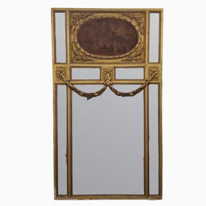 TRUMEAU DE GLACE RECTANGULAIRE de Style Louis...