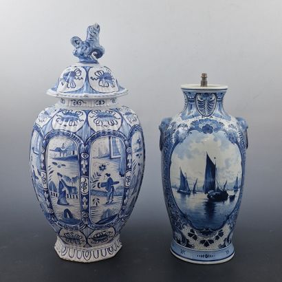 DELFT - Modern earthenware BALUSTRE COVERED...