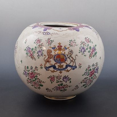 SAMSON - CACHE POT en porcelaine blanche...