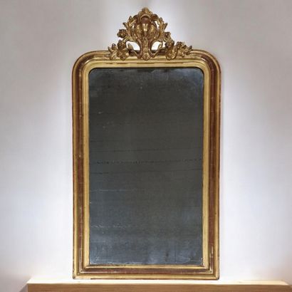 Napoleon III period pediment CHIMNEY MIRROR...