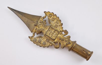 RUSSIA - Gilt bronze FLAG PIPELINE, decorated...