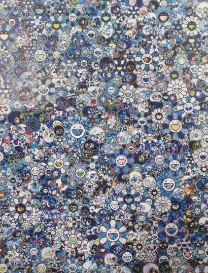 Murakami TAKASHI (Born 1962)
Blue flowers...