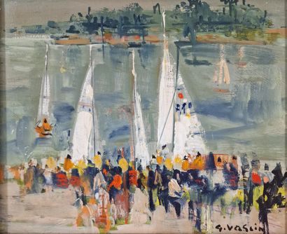Georges VASLIN (Born 1951)
Regattas at Montjean
OIL...