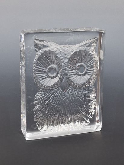 DAUM FRANCE - HIBOU SCULPTURE Circa 1970...