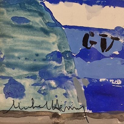Michel HENRY (1928-2016)
Boats in port
GOUACHE
Signed...