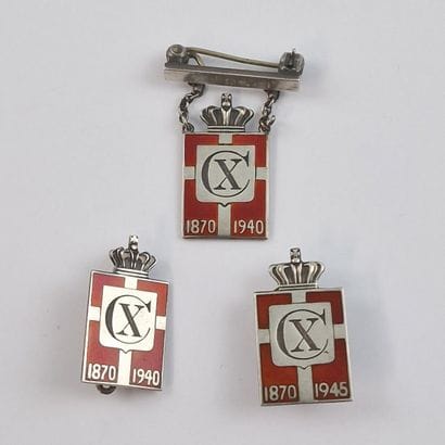 THREE BIRTHDAY INSIGNES OF KING CHRISTIAN...