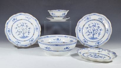 HAVILAND LIMOGES - ARBRE DE VIE BLEU MODEL...